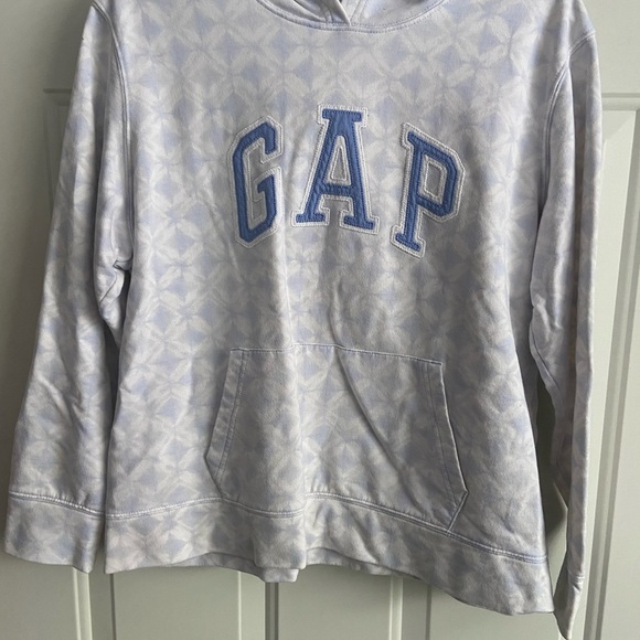 GAP Sweaters - GAP Pastel Blue Patterned Hoodie